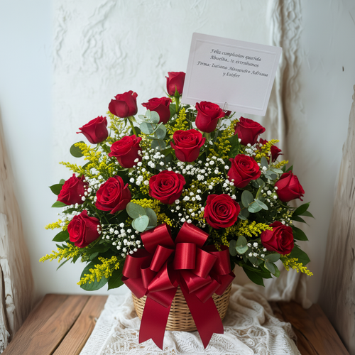 Scarlet Flower Arrangement