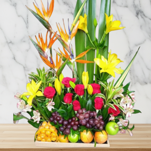 Floral Arrangement with Akebia Fruits
